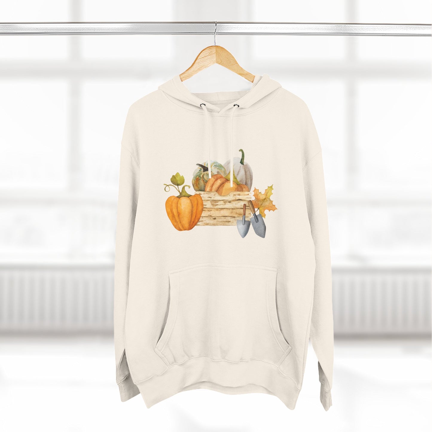 Autumn Harvest Fleece Hoodie, Cozy Fall Sweatshirt, Pumpkin Hoodie, Seasonal Apparel, Gift for Thanksgiving
