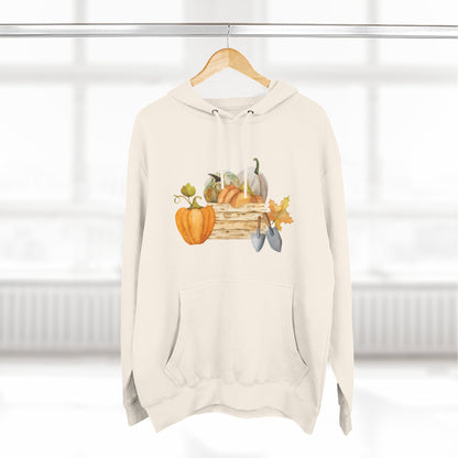 Autumn Harvest Fleece Hoodie, Cozy Fall Sweatshirt, Pumpkin Hoodie, Seasonal Apparel, Gift for Thanksgiving