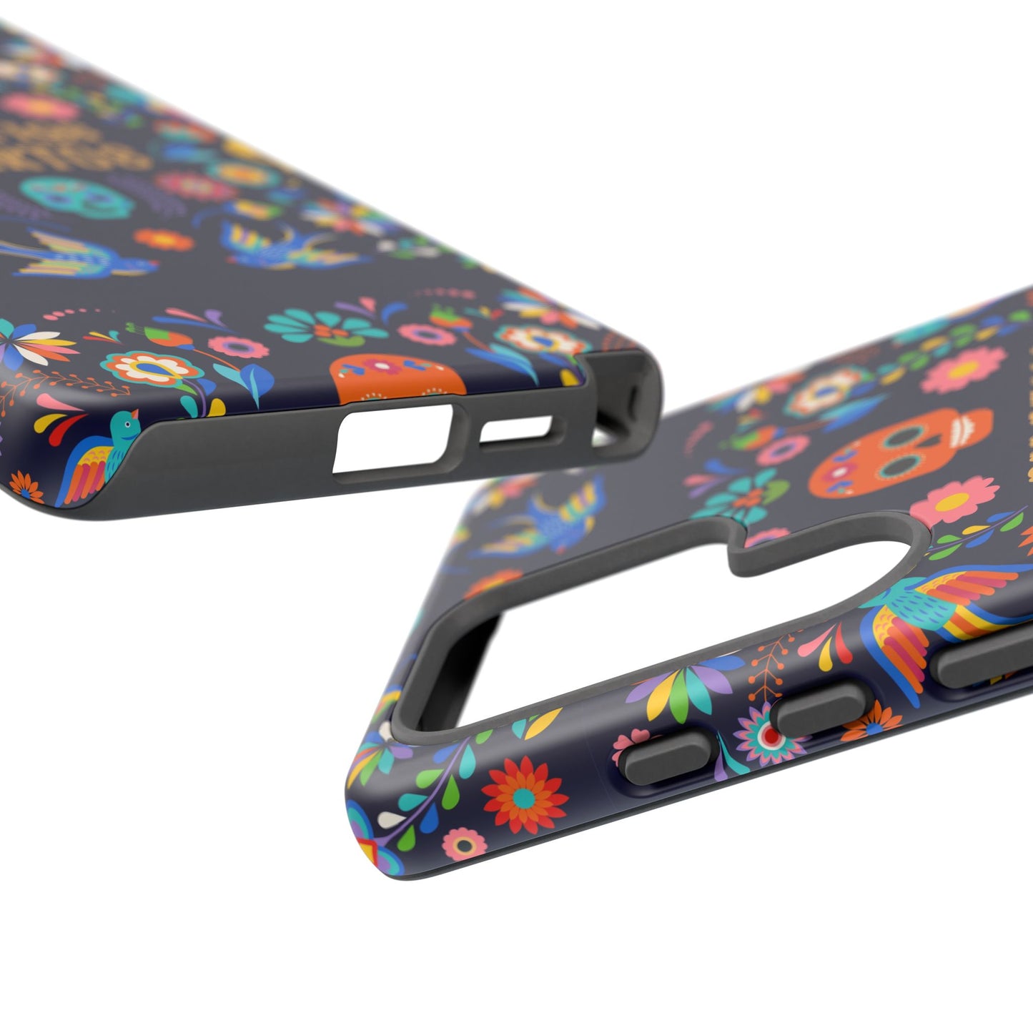 Colorful Dia de los Muertos Phone Case, Skull Design, Floral Phone Cover, Sugar Skull Accessories, Day of the Dead Gift