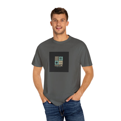 Coastline T-Shirt, Unisex Garment-Dyed Tee, Casual Summer Wear, Coastal Vibes, Beach Day Apparel, Vacation Essential - MaisonThreadory