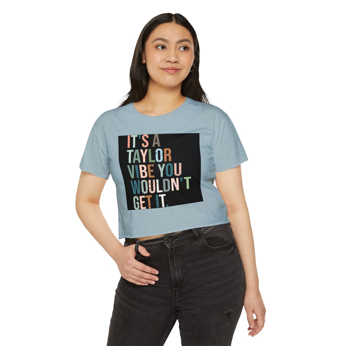 Women's Festival Crop Top - It's a Taylor Vibe, Boho Chic Top, Concert Ready Shirt, Summer Festival Wear, Music Lover Gift - MaisonThreadory