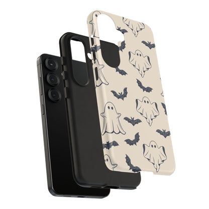 Halloween Phone Case, Ghosts and Bats, Cute Phone Cover, Spooky Accessories, Fall Decor, Gifts for Her, Halloween Party - MaisonThreadory