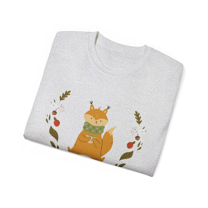 Whimsical Squirrel Tee - Cozy Unisex T-Shirt for Nature Lovers, Perfect Gift for Fall, Cute Wildlife Art, Eco-Friendly Fashion - MaisonThreadory