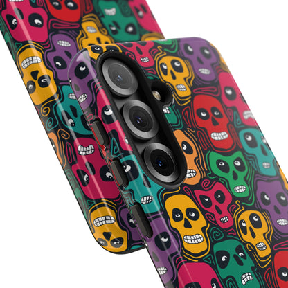 Phone Case, Day of the Dead Tough Case Phone, Mexican Skull Phone Cover, Floral Skeleton Phone Protector, Sugar Skull iPhone Case, Tough