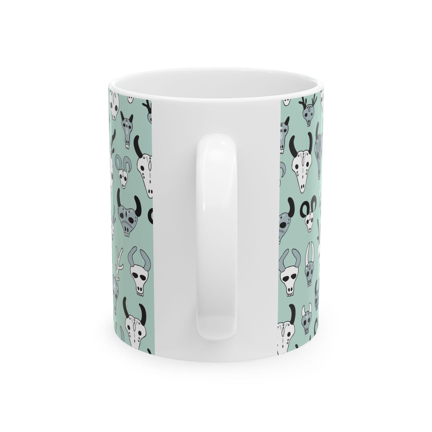 Unique Skull Pattern Ceramic Mug | Perfect Gift for Halloween, Home Decor, Coffee Lovers, or as a Quirky Present - MaisonThreadory