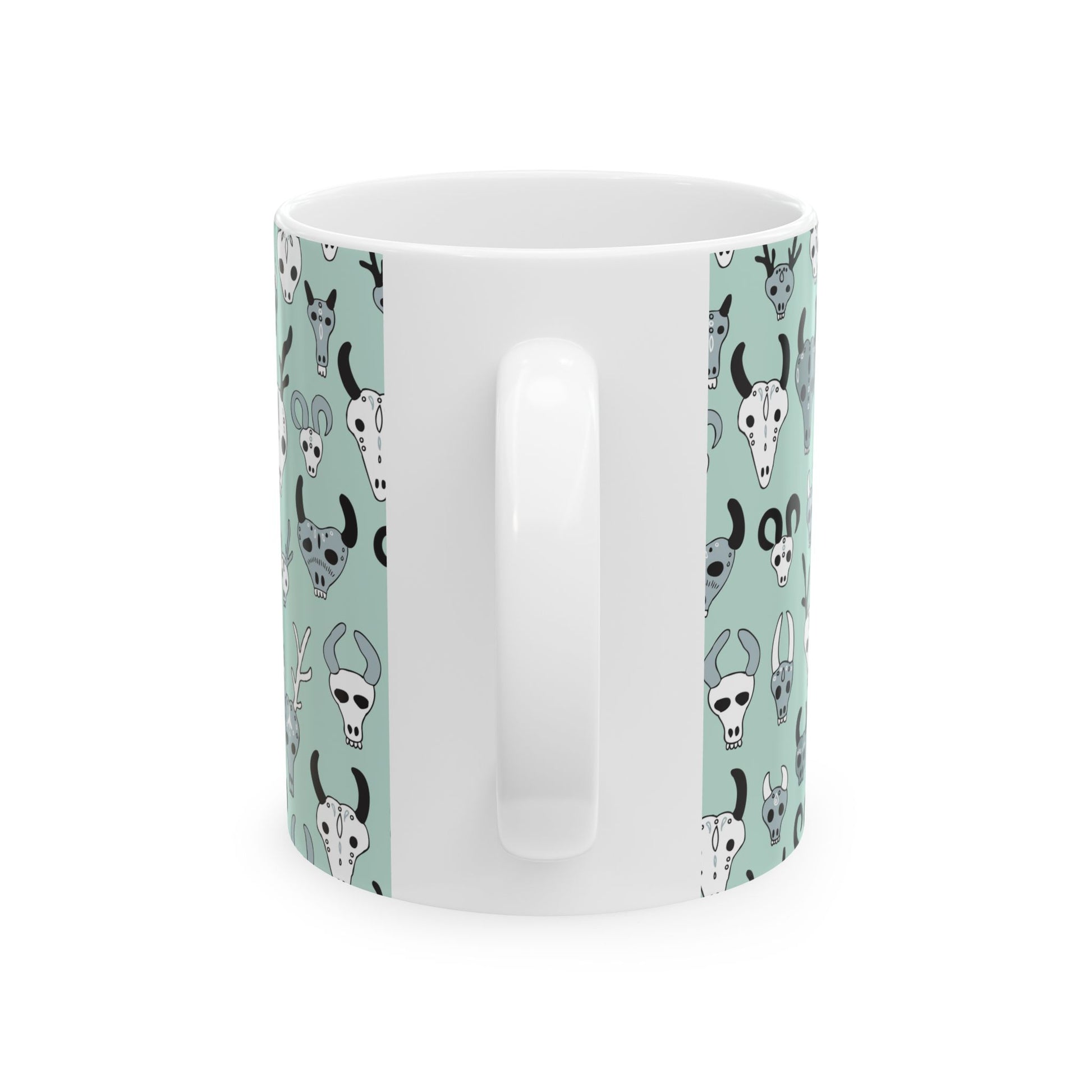 Unique Skull Pattern Ceramic Mug | Perfect Gift for Halloween, Home Decor, Coffee Lovers, or as a Quirky Present - MaisonThreadory