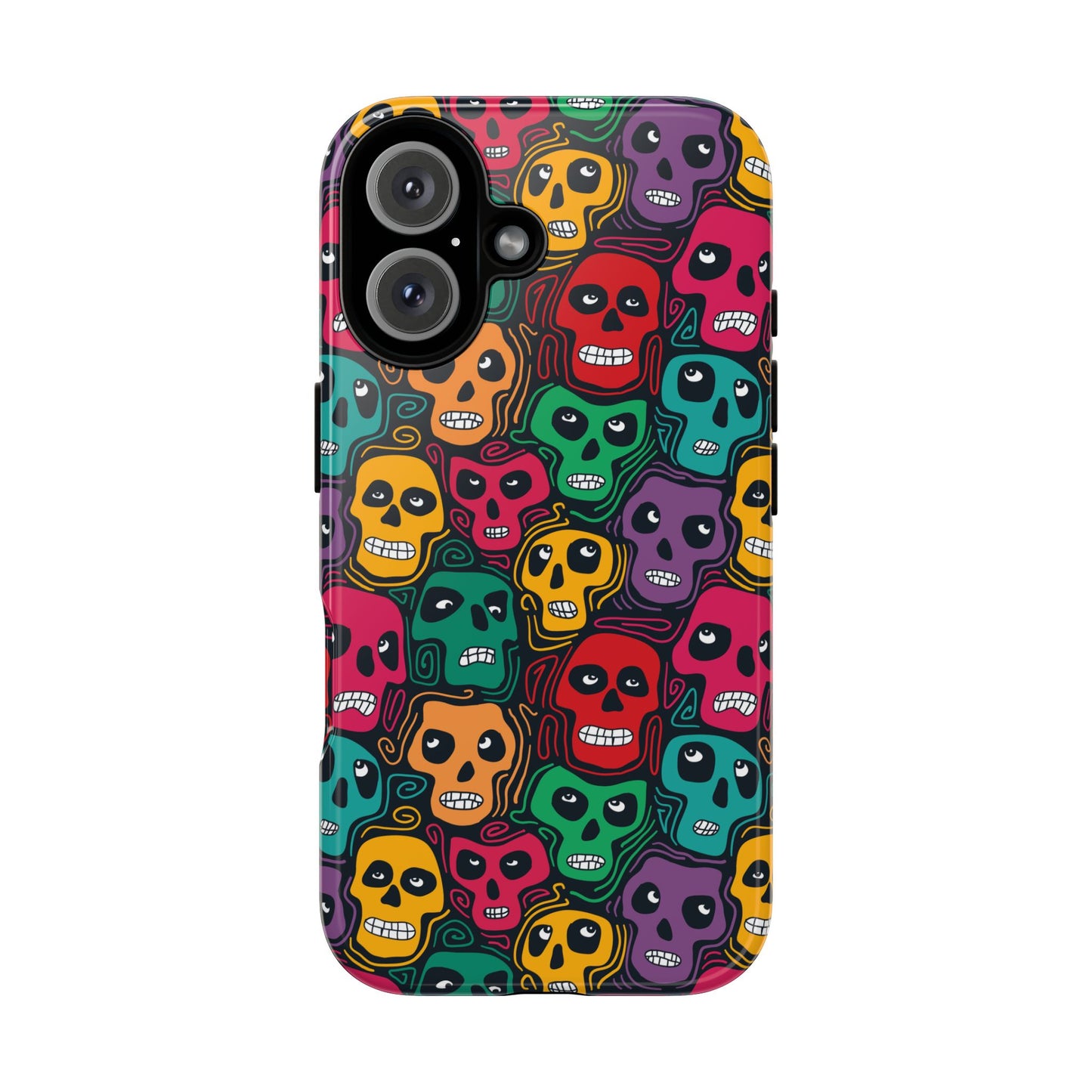 Phone Case, Day of the Dead Tough Case Phone, Mexican Skull Phone Cover, Floral Skeleton Phone Protector, Sugar Skull iPhone Case, Tough