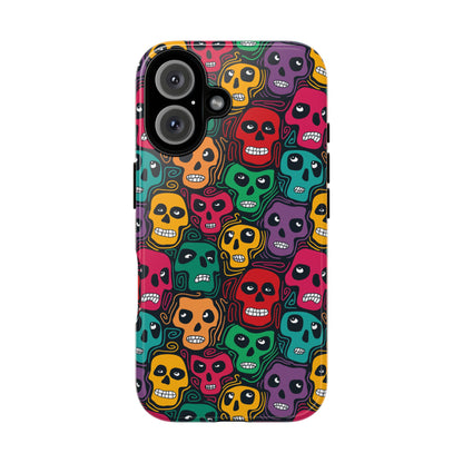 Phone Case, Day of the Dead Tough Case Phone, Mexican Skull Phone Cover, Floral Skeleton Phone Protector, Sugar Skull iPhone Case, Tough