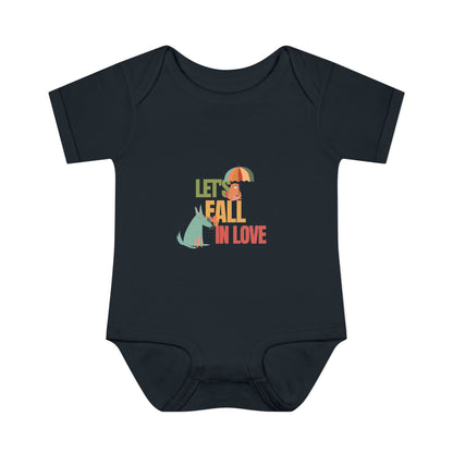 Autumn Baby Bodysuit - Let's Fall in Love, Cute Infant Outfit, Seasonal Gift, Baby Shower Present, Little One's Fall Fashion - MaisonThreadory