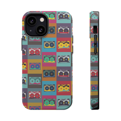 Retro Cassette Tape Phone Case, Vintage Style Tough Case, Music Lover Gift, Funky Tech Accessory, Fun Phone Cover