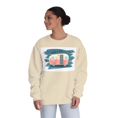 Van Life Sweatshirt, Cozy Crewneck for Adventure Lovers, Travel Apparel for Road Trips, Perfect Gift for Campers & Van Enthusiasts - MaisonThreadory
