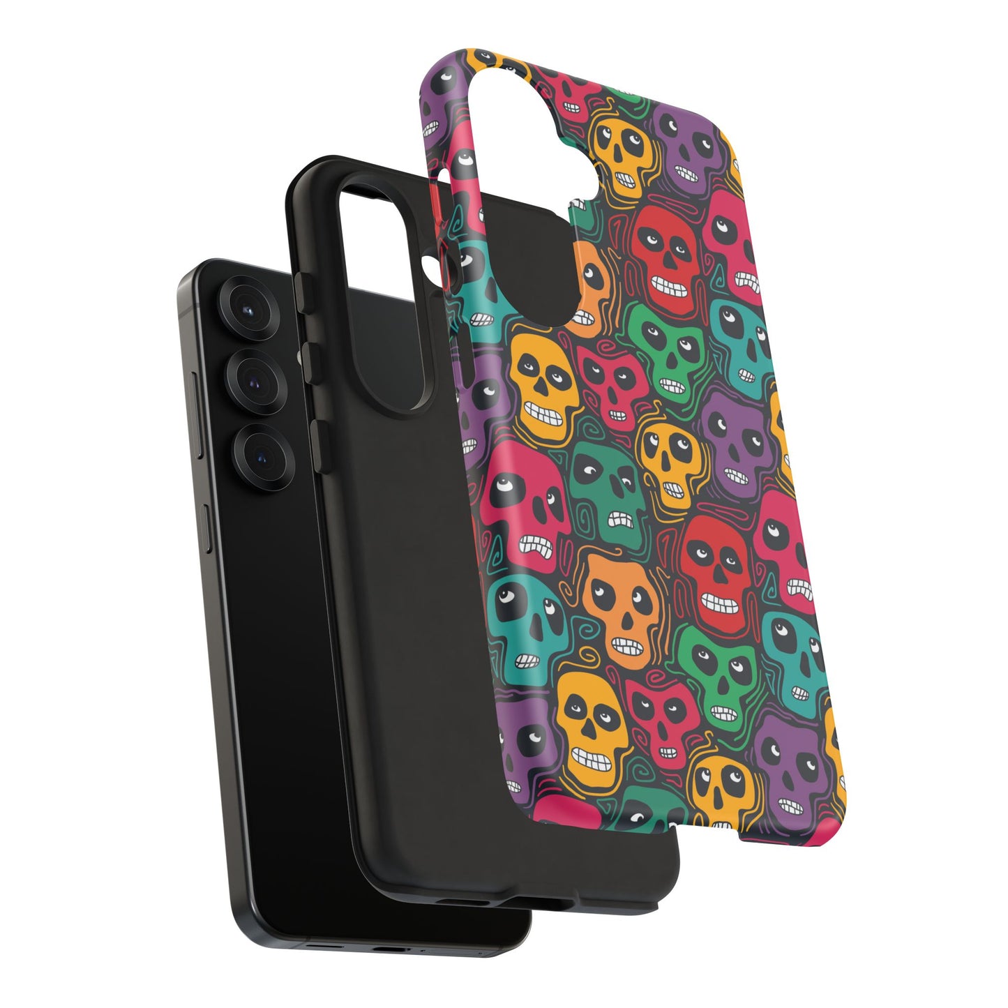 Phone Case, Day of the Dead Tough Case Phone, Mexican Skull Phone Cover, Floral Skeleton Phone Protector, Sugar Skull iPhone Case, Tough