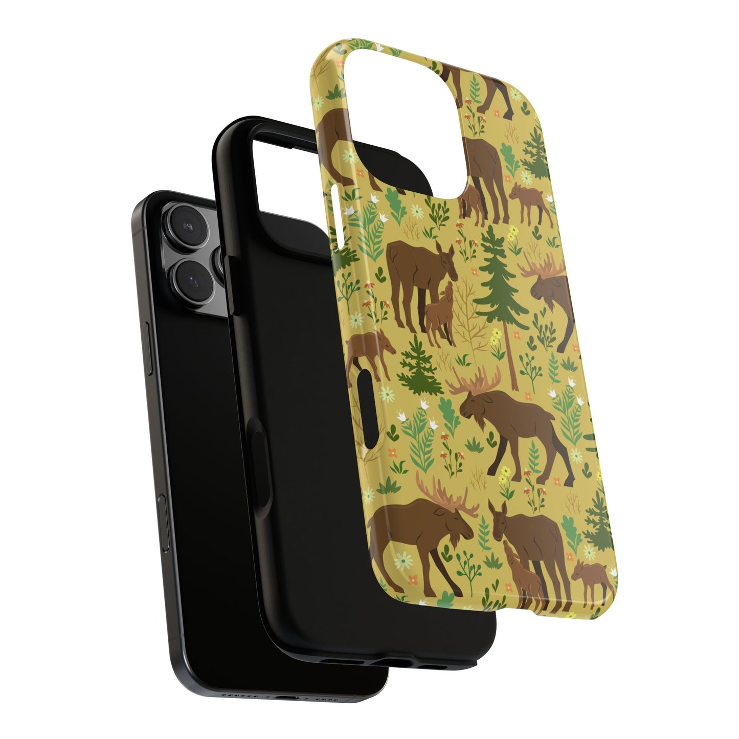 Moose Phone Case - Nature Lover's Accessory, Gifts for Outdoorsy Friends, Wildlife Decor, Eco-Friendly Cover, Forest Adventure Gear - MaisonThreadory