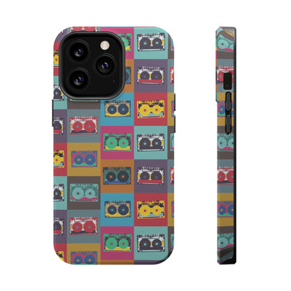 Retro Cassette Tape Phone Case, Vintage Style Tough Case, Music Lover Gift, Funky Tech Accessory, Fun Phone Cover