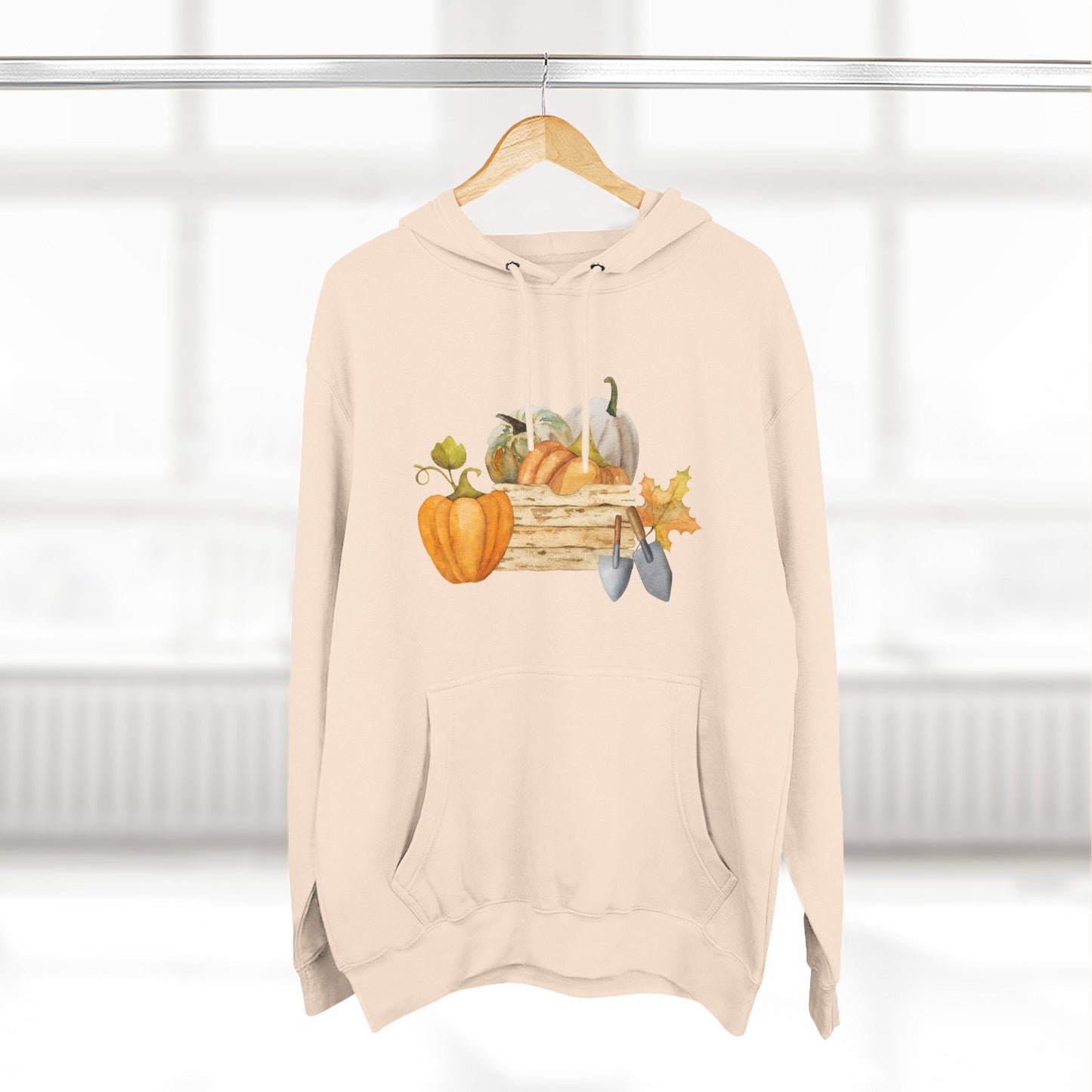 Autumn Harvest Fleece Hoodie, Cozy Fall Sweatshirt, Pumpkin Hoodie, Seasonal Apparel, Gift for Thanksgiving
