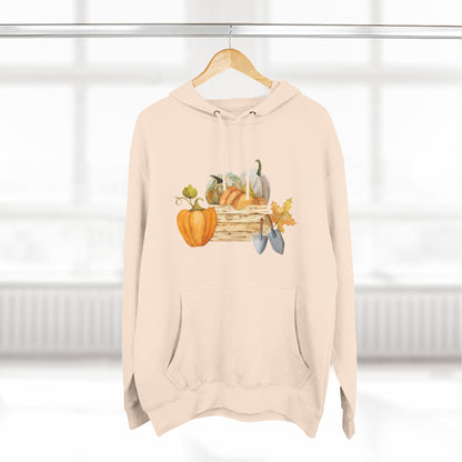 Autumn Harvest Fleece Hoodie, Cozy Fall Sweatshirt, Pumpkin Hoodie, Seasonal Apparel, Gift for Thanksgiving