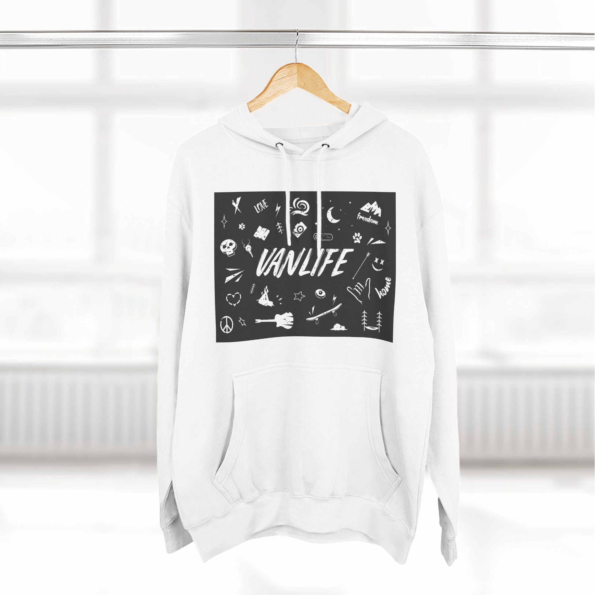 Vanlife Adventure Hoodie - Cozy Fleece Sweatshirt for Travel Lovers, Outdoor Enthusiasts, Camping, Road Trips, Gift for Explorer - MaisonThreadory
