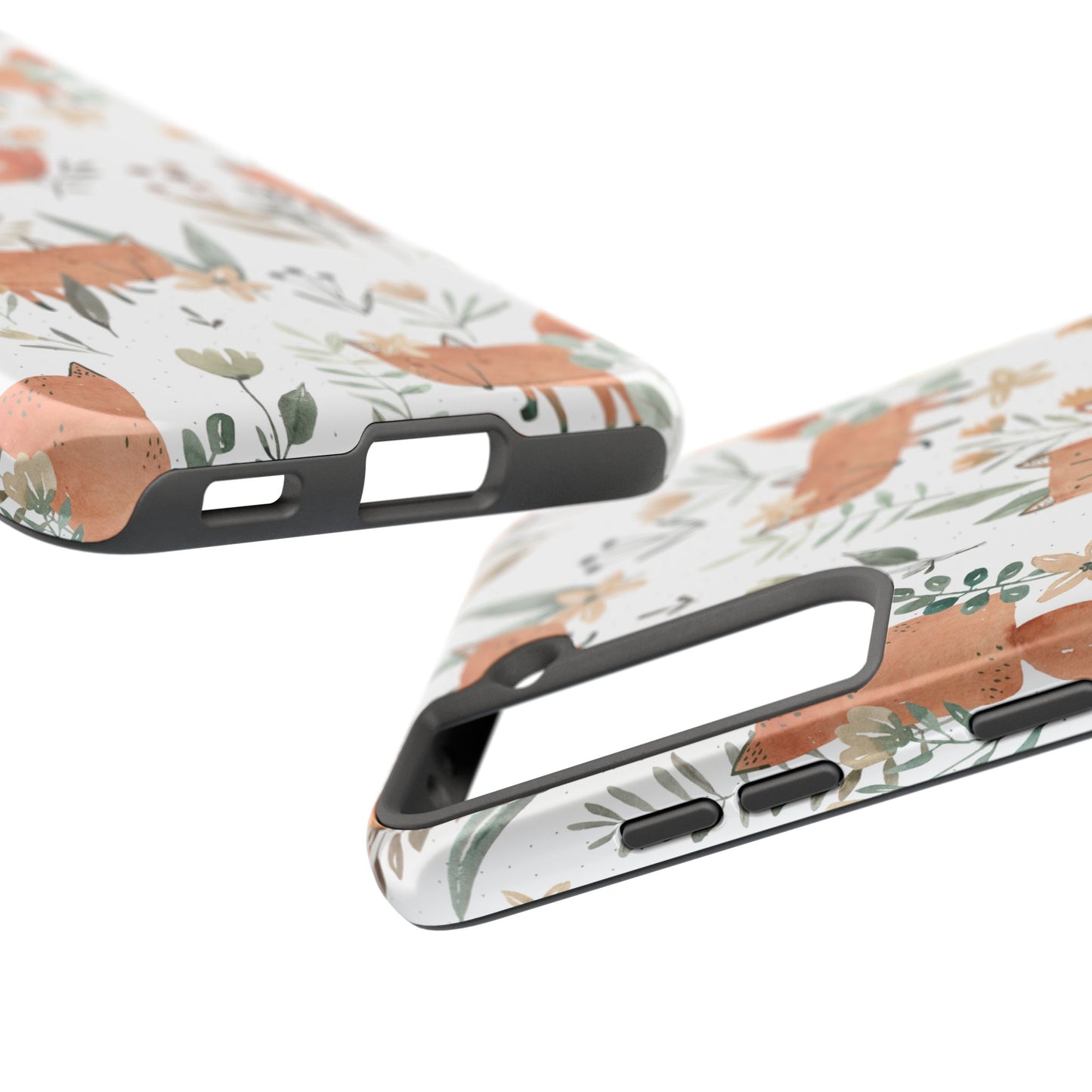 Floral Fox Phone Case, Tough Phone Cases for Nature Lovers, Cute Animal Phone Cover, Gift for Friends, Wildflower Design