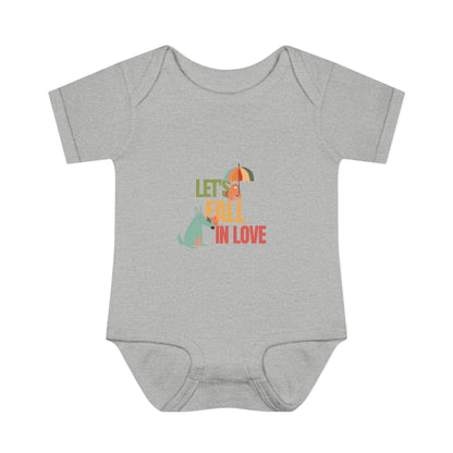 Autumn Baby Bodysuit - Let's Fall in Love, Cute Infant Outfit, Seasonal Gift, Baby Shower Present, Little One's Fall Fashion - MaisonThreadory