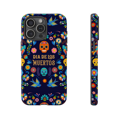 Colorful Dia de los Muertos Phone Case, Skull Design, Floral Phone Cover, Sugar Skull Accessories, Day of the Dead Gift