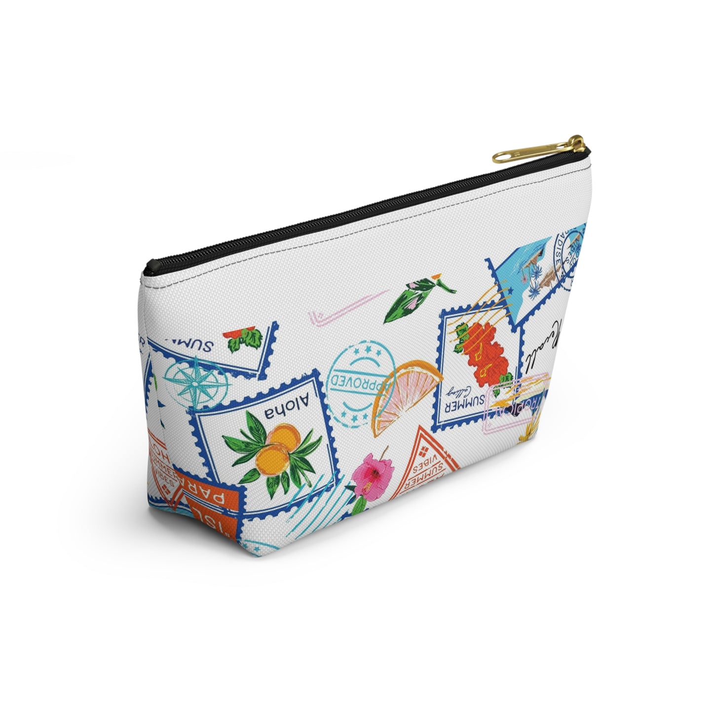 Tropical Accessory Pouch | Travel Cosmetic Bag | Beachy Zip Pouch | Fun Gift for Women | Floral Storage Clutch - MaisonThreadory