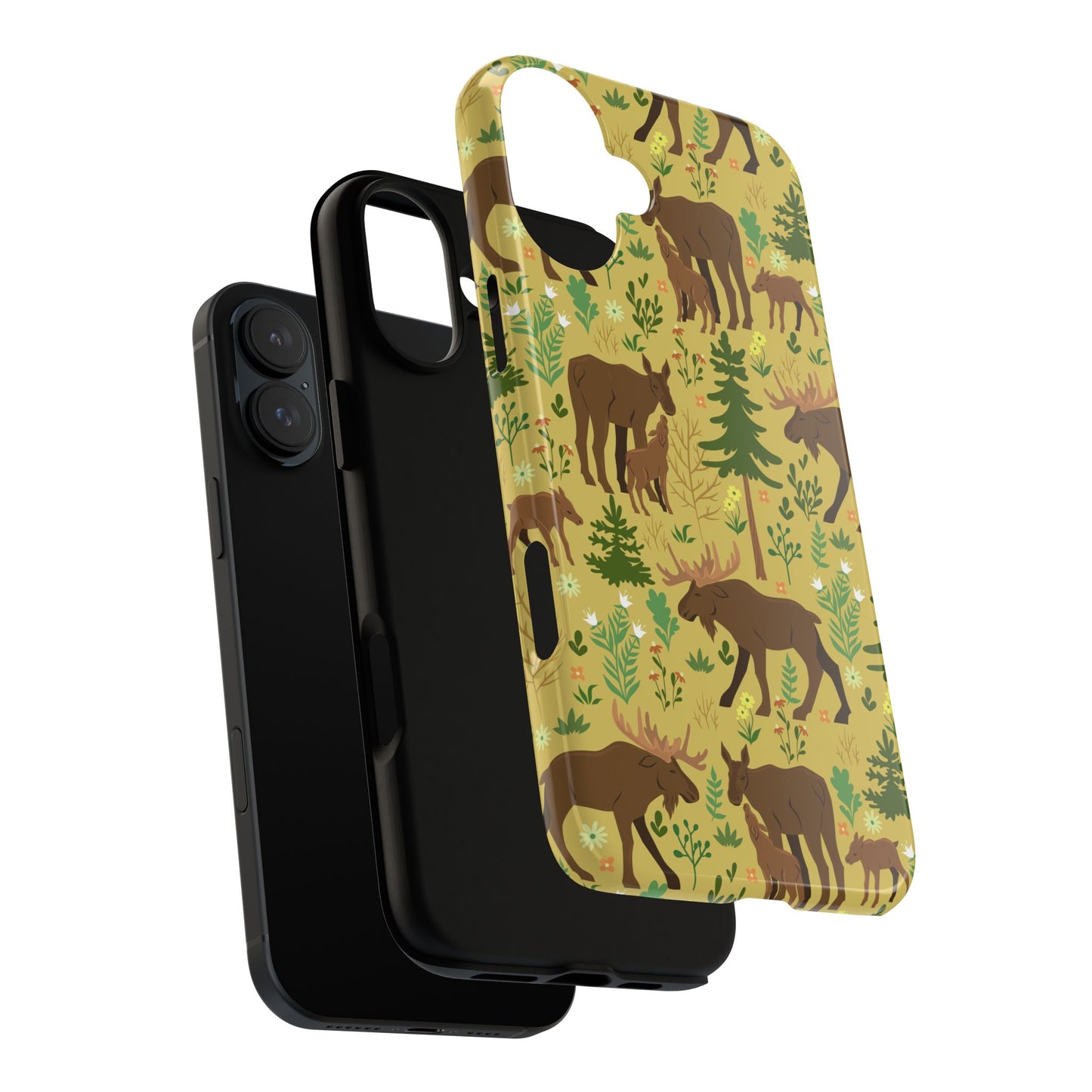 Moose Phone Case - Nature Lover's Accessory, Gifts for Outdoorsy Friends, Wildlife Decor, Eco-Friendly Cover, Forest Adventure Gear - MaisonThreadory