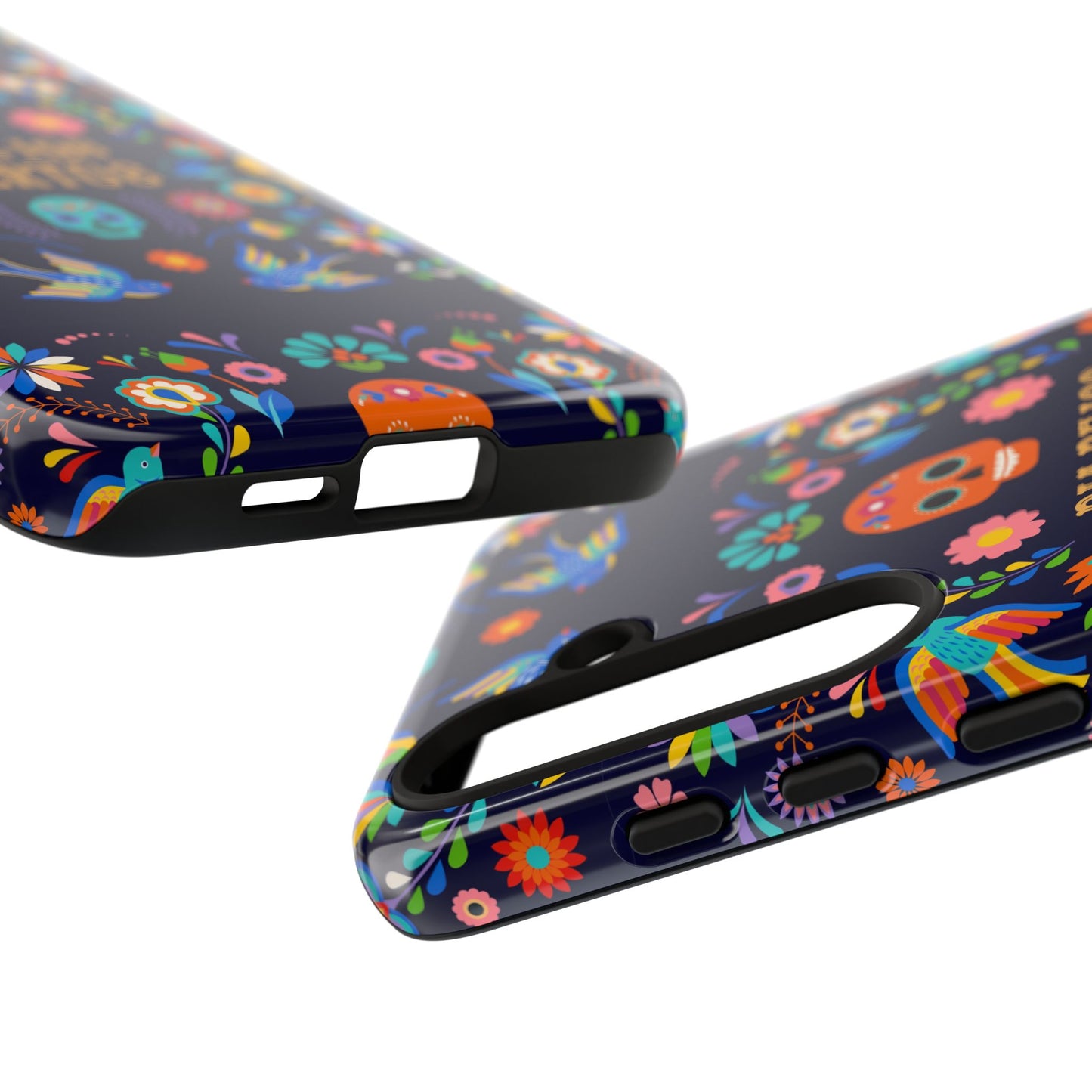 Colorful Dia de los Muertos Phone Case, Skull Design, Floral Phone Cover, Sugar Skull Accessories, Day of the Dead Gift