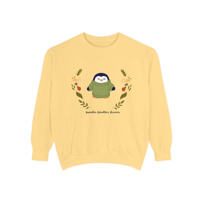 Whimsical Penguin Sweatshirt, Cozy Unisex Pullover for Every Occasion, Gift for Winter Lovers, Cute Fall Apparel, Festive Holiday Clothing - MaisonThreadory