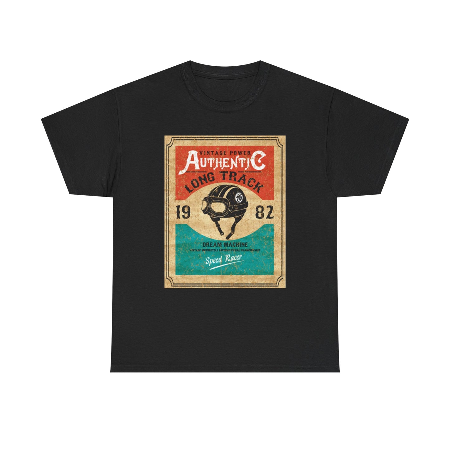 Vintage-Inspired Unisex Heavy Cotton Tee, Retro Graphic Tee, Authentic Long Track Shirt, Casual Vintage Wear, Gift for Racing Fans - MaisonThreadory