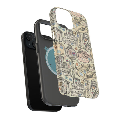 Travel-Inspired Magnetic Tough Cases, Unique Phone Accessories, Perfect for Adventurers, Great Gift for Travelers or Holidays