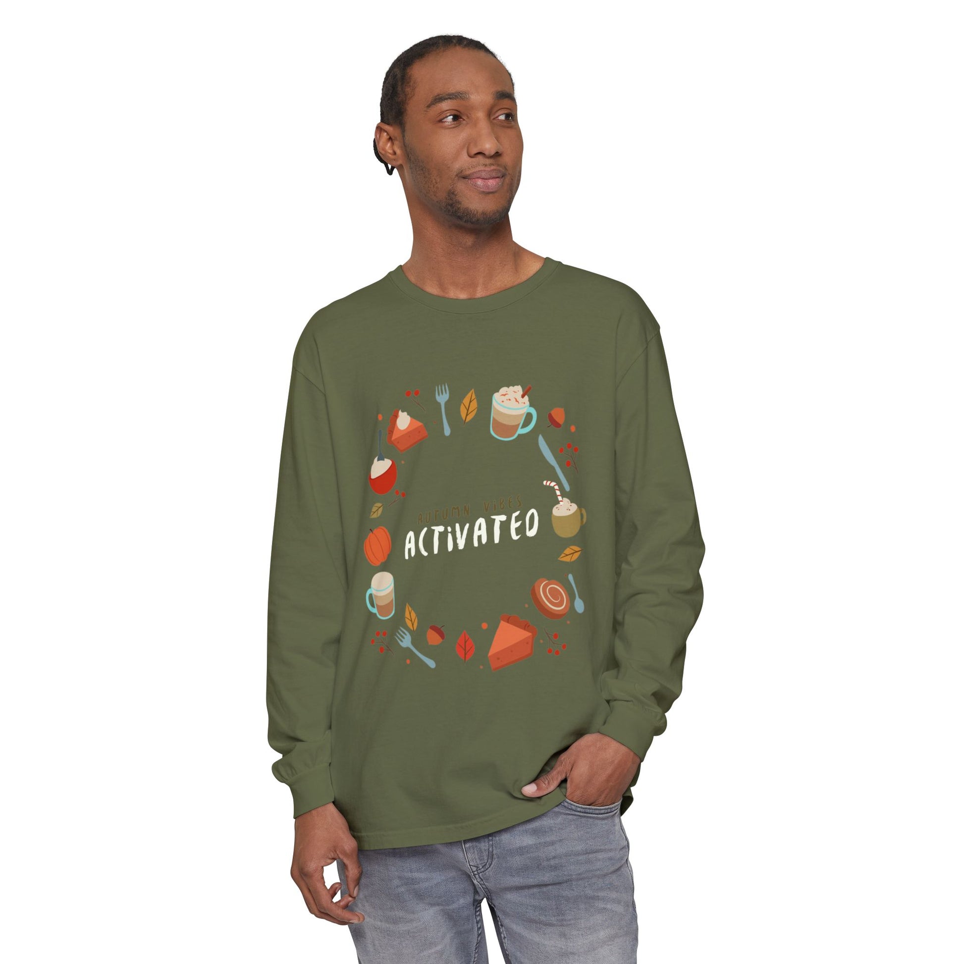 Autumn Vibes Long Sleeve T-Shirt, Cozy Fall Shirt, Unisex Fall Apparel, Thanksgiving Gift, Seasonal Fashion - MaisonThreadory