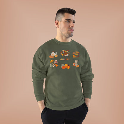 Cozy Fall Sweatshirt - Hello Fall Design, Unisex Fall Apparel, Eco-Friendly Sweater, Perfect for Autumn Celebrations, Gift for Nature Lovers - MaisonThreadory