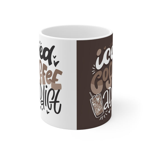 Iced Coffee Delight Mug - Perfect for Coffee Lovers, Gift for Friends, Home Decor, Daily Use, Birthday Present - MaisonThreadory