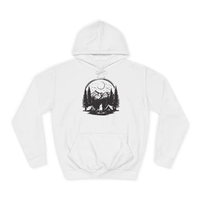 Nature-Inspired Unisex College Hoodie | Camping, Adventure, Outdoor Lover Gift, Cozy Pullover, College Apparel - MaisonThreadory