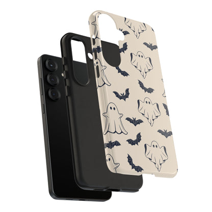 Halloween Phone Case, Ghosts and Bats, Cute Phone Cover, Spooky Accessories, Fall Decor, Gifts for Her, Halloween Party - MaisonThreadory
