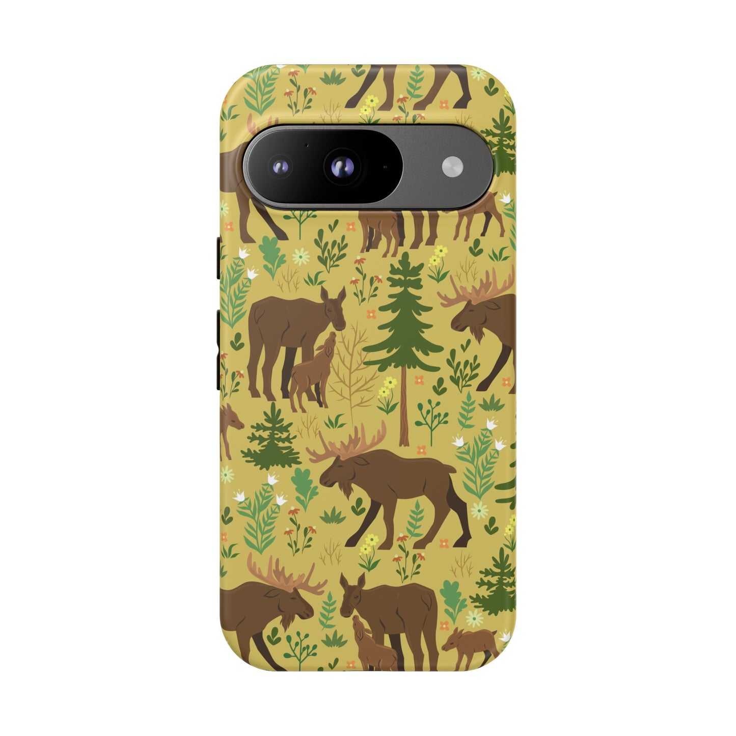 Moose Phone Case - Nature Lover's Accessory, Gifts for Outdoorsy Friends, Wildlife Decor, Eco-Friendly Cover, Forest Adventure Gear - MaisonThreadory