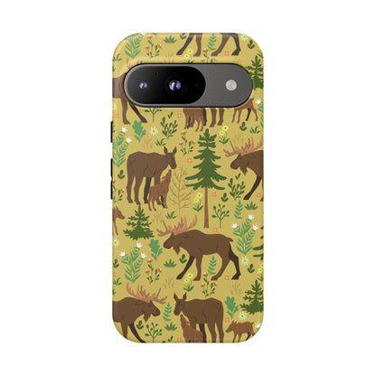 Moose Phone Case - Nature Lover's Accessory, Gifts for Outdoorsy Friends, Wildlife Decor, Eco-Friendly Cover, Forest Adventure Gear - MaisonThreadory