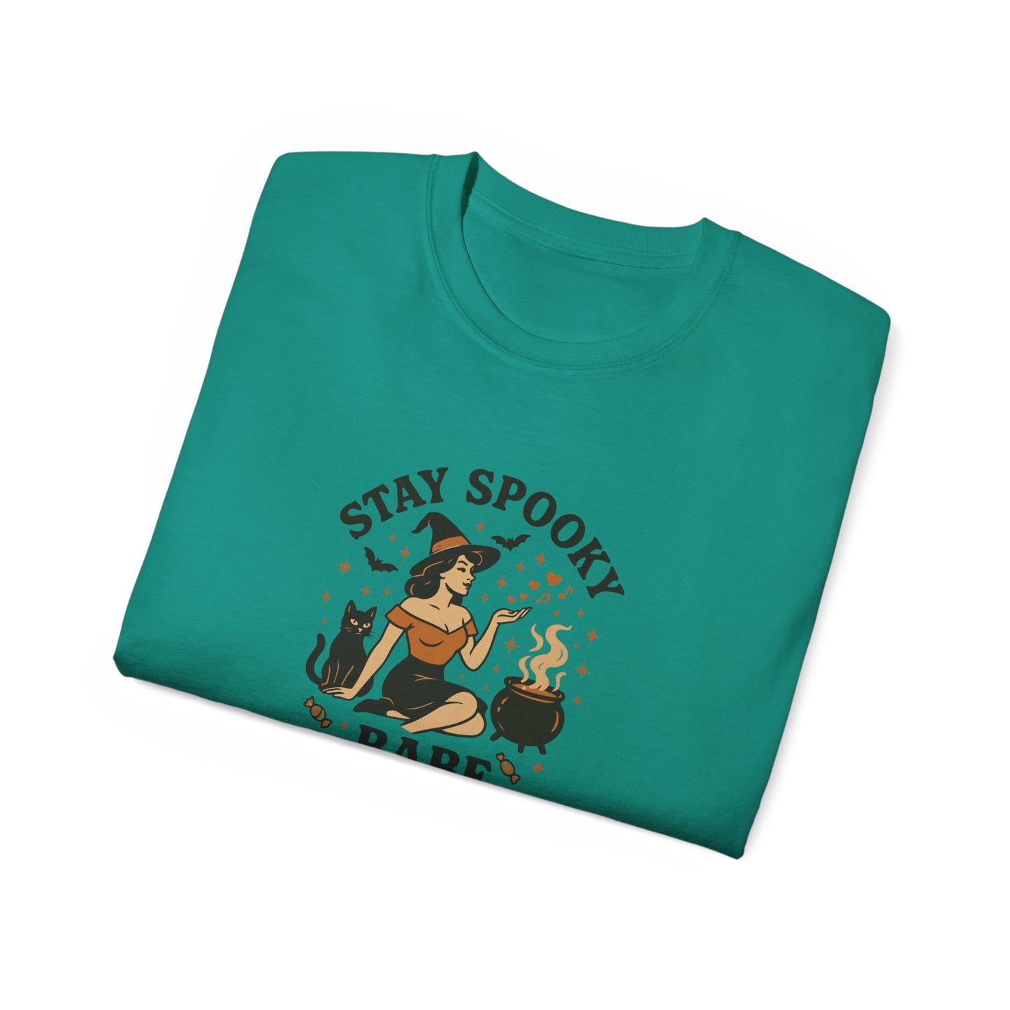 Spooky Halloween Unisex Tee, Stay Spooky Babe Shirt, Plus Size Halloween T-Shirt, Cute Witch Tee, Fall Festive Apparel