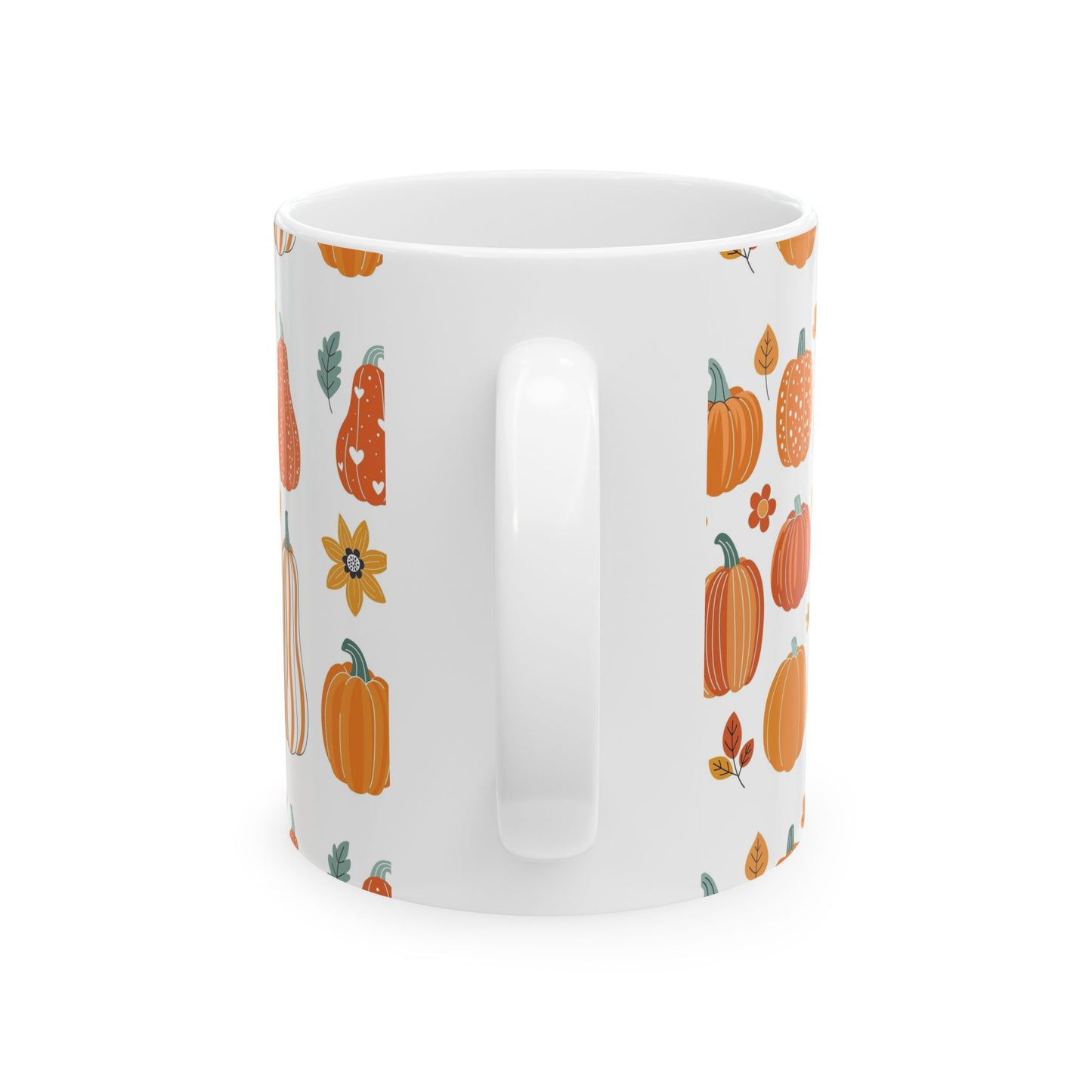Autumn-Inspired Pumpkin Mug | Cozy Fall Ceramic Coffee Cup | Harvest Decor | Thanksgiving Gift | Pumpkin Spice Lover's Delight | 11oz, 15oz - MaisonThreadory