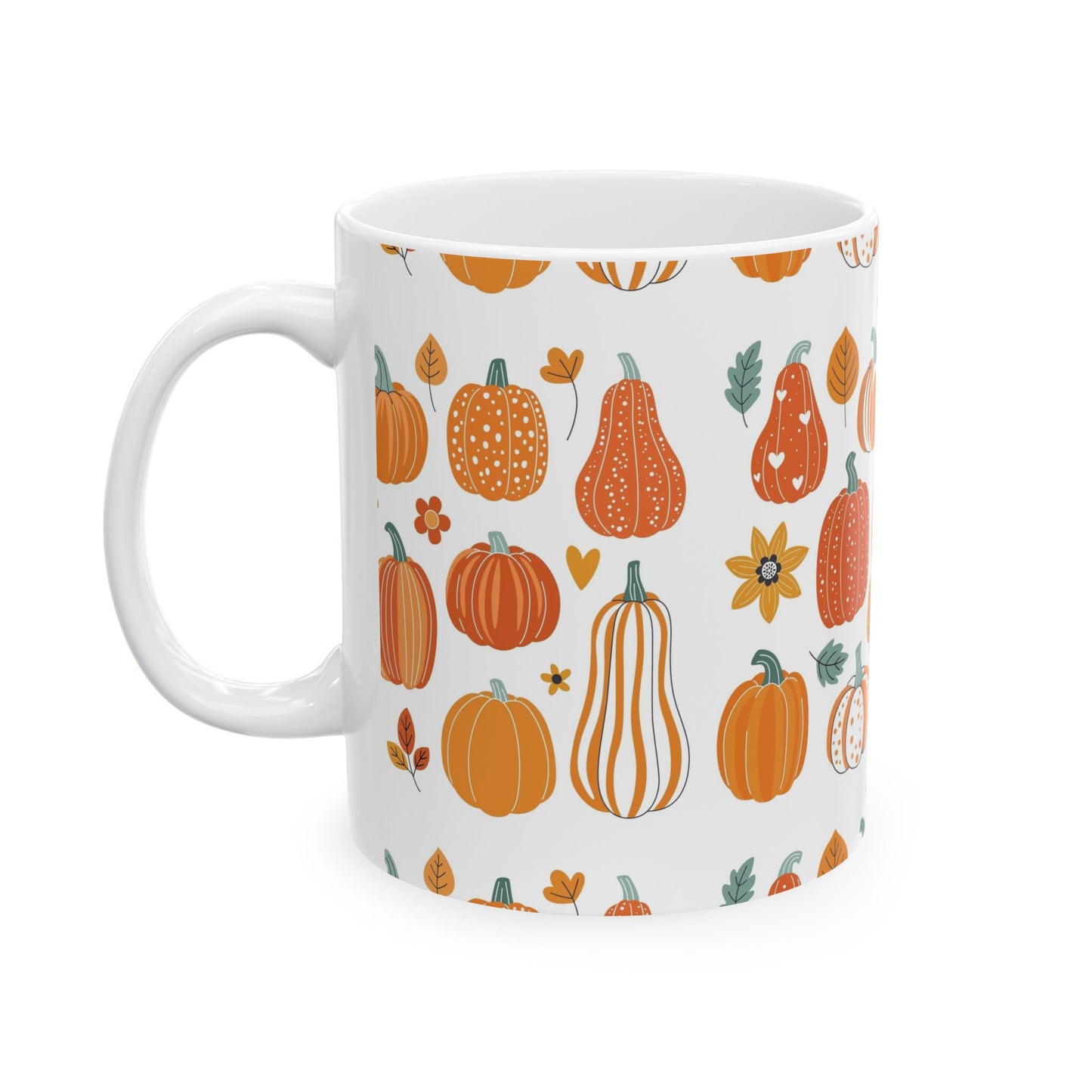 Autumn-Inspired Pumpkin Mug | Cozy Fall Ceramic Coffee Cup | Harvest Decor | Thanksgiving Gift | Pumpkin Spice Lover's Delight | 11oz, 15oz - MaisonThreadory