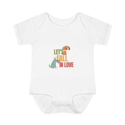 Autumn Baby Bodysuit - Let's Fall in Love, Cute Infant Outfit, Seasonal Gift, Baby Shower Present, Little One's Fall Fashion - MaisonThreadory