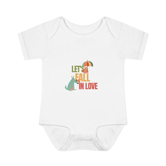 Autumn Baby Bodysuit - Let's Fall in Love, Cute Infant Outfit, Seasonal Gift, Baby Shower Present, Little One's Fall Fashion - MaisonThreadory