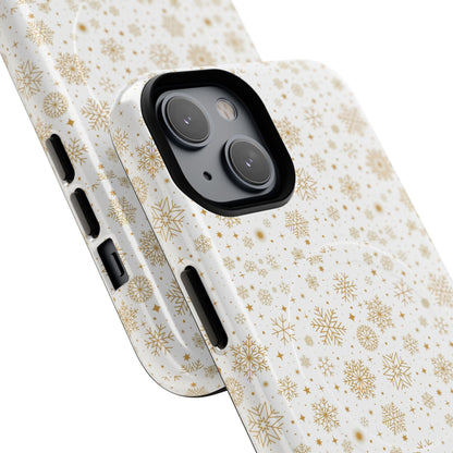 Festive Snowflake Phone Cases for Winter, Holiday Gift, Sleek Design, Winter Accessories, Durable Protection - MaisonThreadory