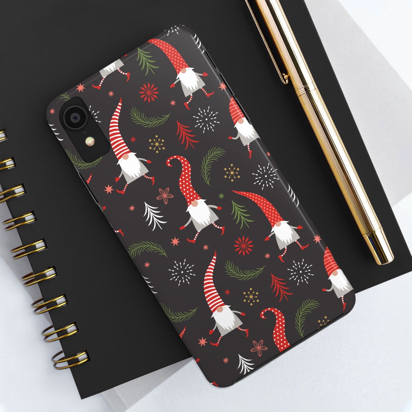 Gnomes & Holiday Cheer Tough Phone Cases, Cute Phone Accessories, Holiday Gift, Gnome Phone Cover, Festive Phone Protection, Winter Decor