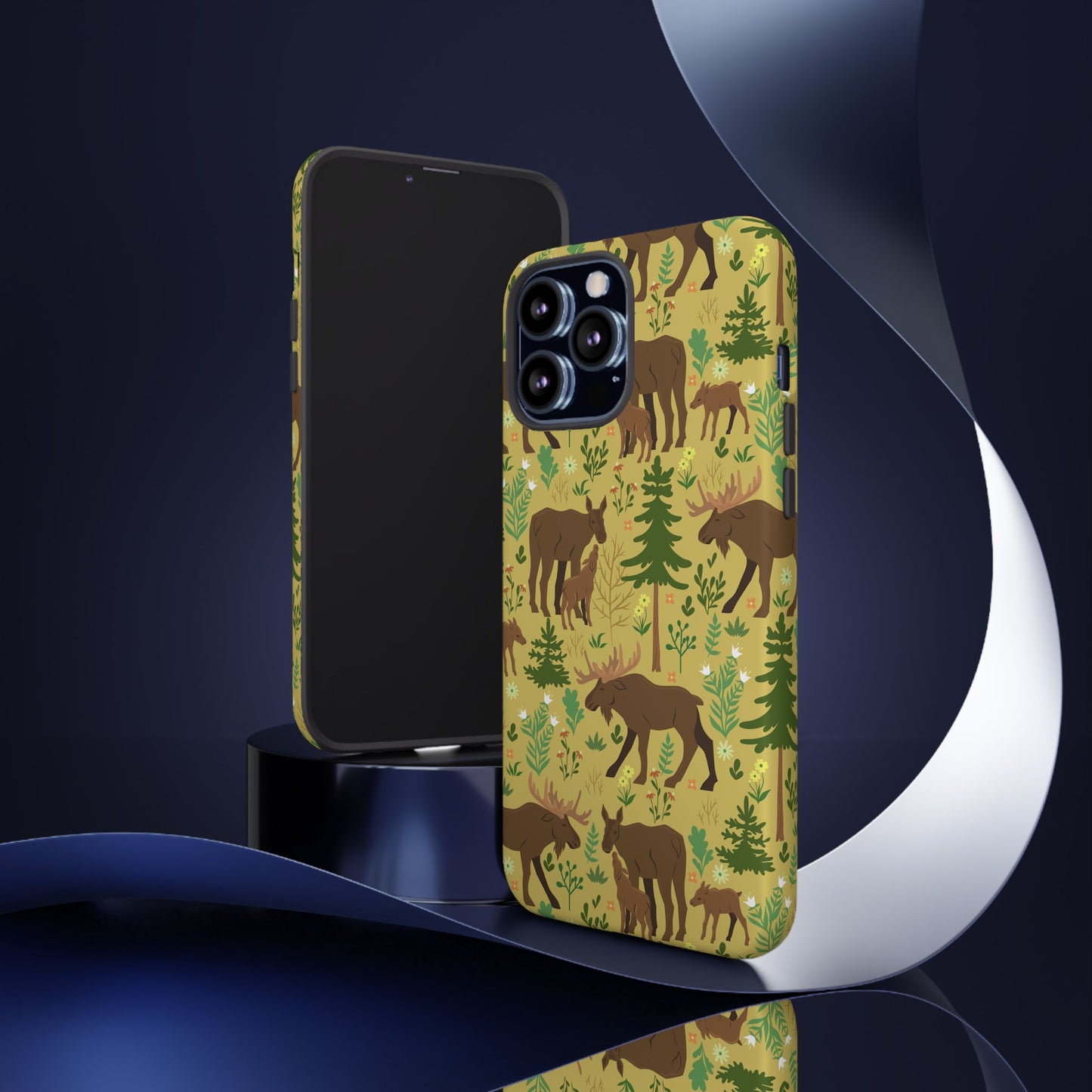Moose Phone Case - Nature Lover's Accessory, Gifts for Outdoorsy Friends, Wildlife Decor, Eco-Friendly Cover, Forest Adventure Gear - MaisonThreadory