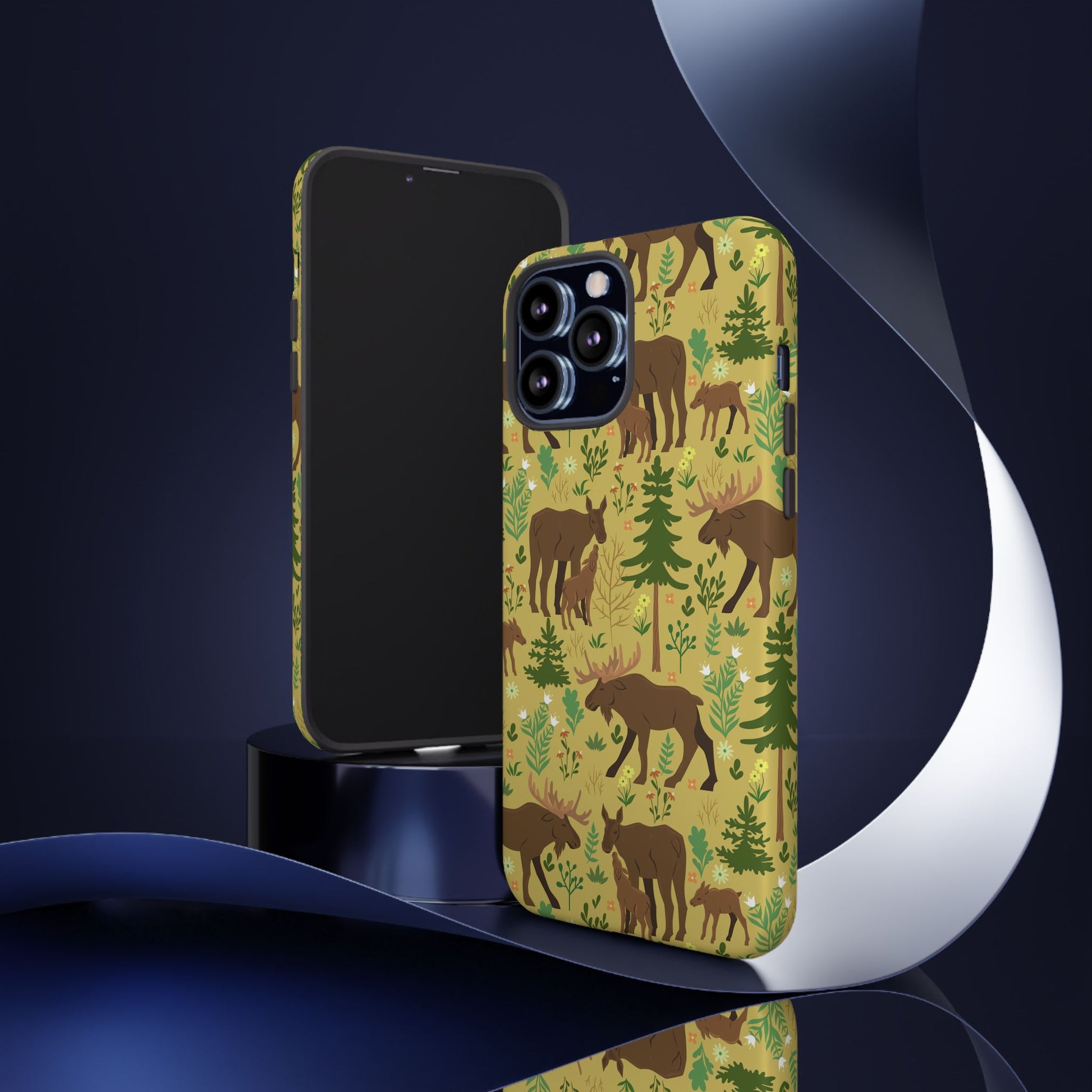 Moose Phone Case - Nature Lover's Accessory, Gifts for Outdoorsy Friends, Wildlife Decor, Eco-Friendly Cover, Forest Adventure Gear - MaisonThreadory