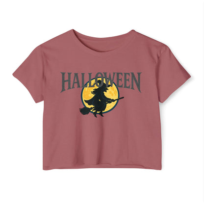Halloween Witch Women's Festival Crop Top, Halloween Crop Tee, Witchy Outfit, Fall Fashion, Halloween Party Shirt, Cute Festival Clothing