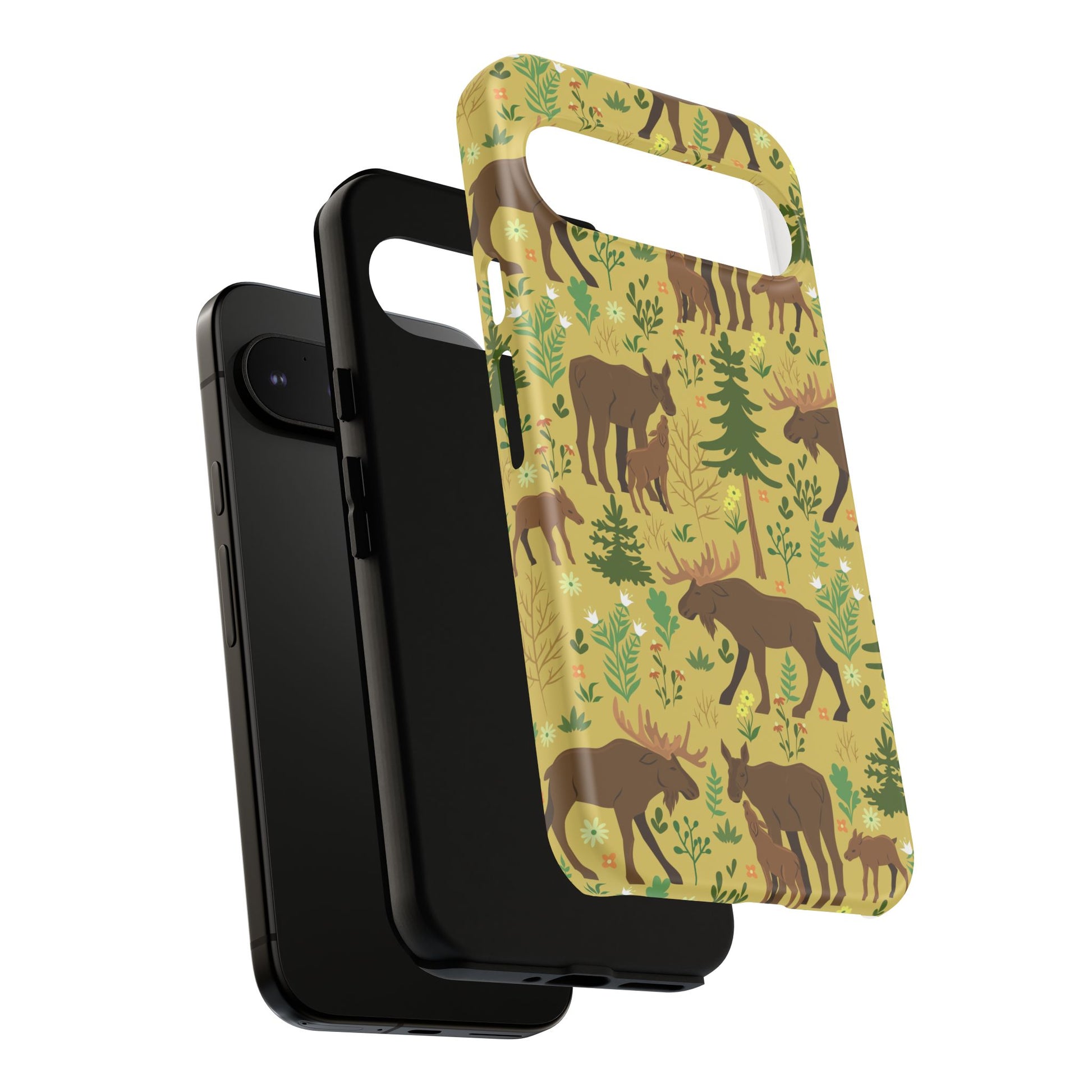 Moose Phone Case - Nature Lover's Accessory, Gifts for Outdoorsy Friends, Wildlife Decor, Eco-Friendly Cover, Forest Adventure Gear - MaisonThreadory