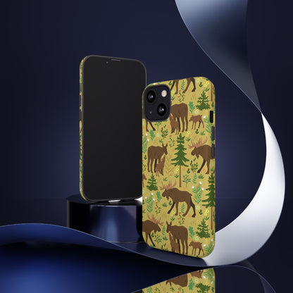 Moose Phone Case - Nature Lover's Accessory, Gifts for Outdoorsy Friends, Wildlife Decor, Eco-Friendly Cover, Forest Adventure Gear - MaisonThreadory