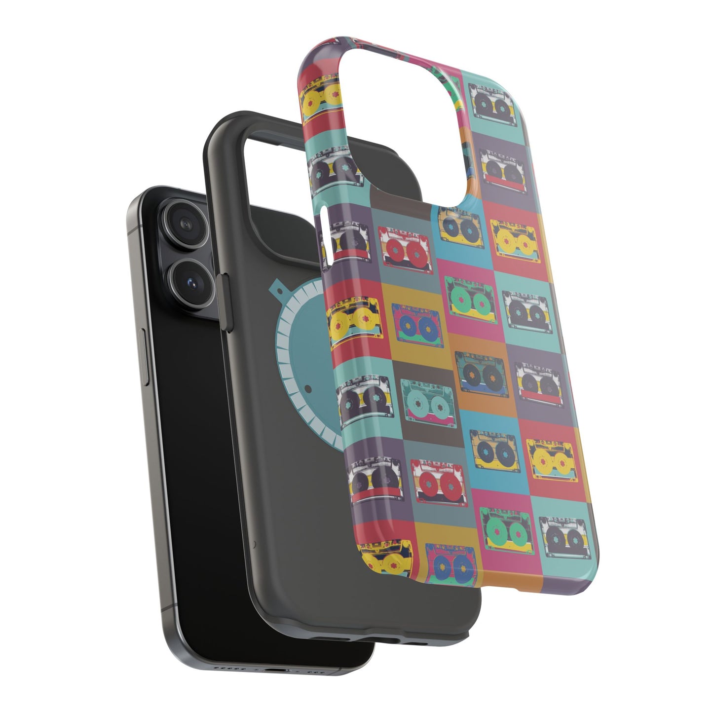 Retro Cassette Tape Phone Case, Vintage Style Tough Case, Music Lover Gift, Funky Tech Accessory, Fun Phone Cover